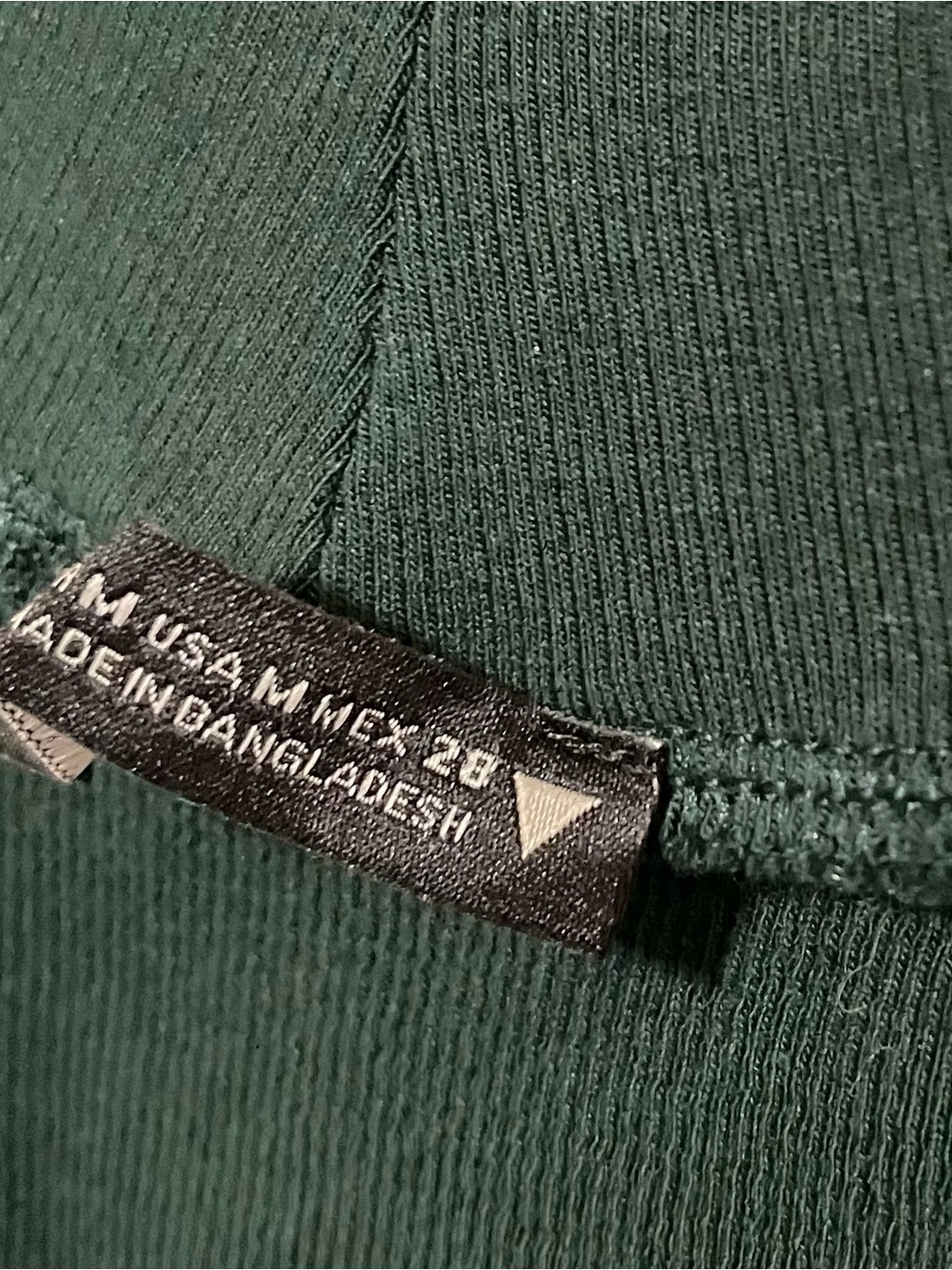 Zara Deep Green Ribbed Top - Picture 6 of 7